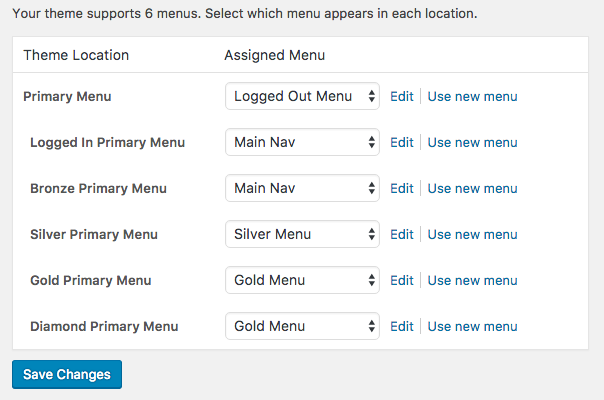 Menu Location Editor
