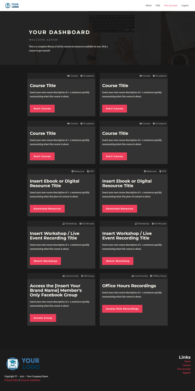 Elite IS Course Dashboard V1