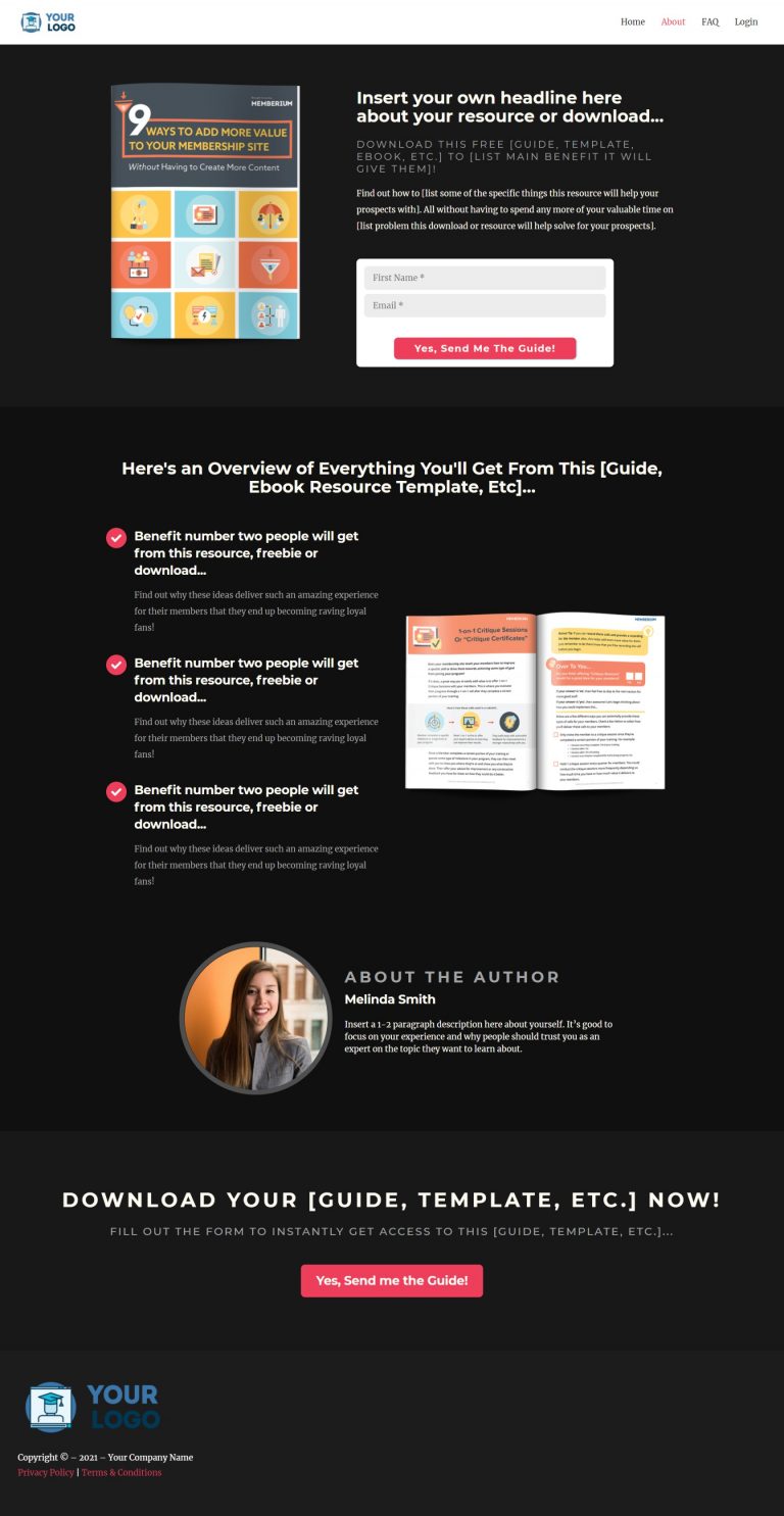 Elite IS Ebook Landing Page