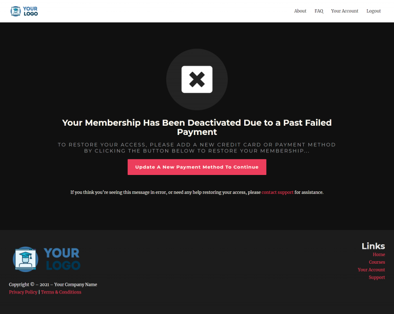 Elite IS Membership Deactivate Pay Fail