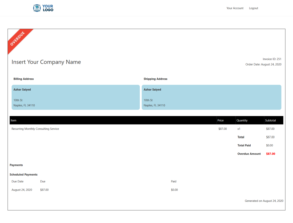 IS Elmnt Show Receipt