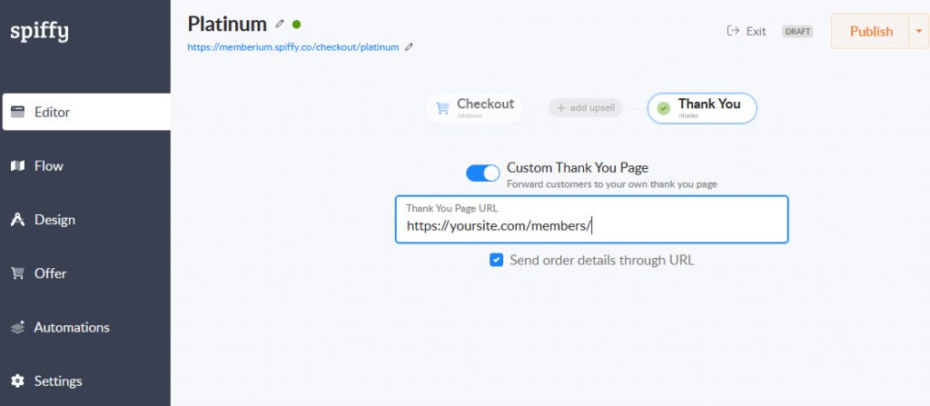 thank page